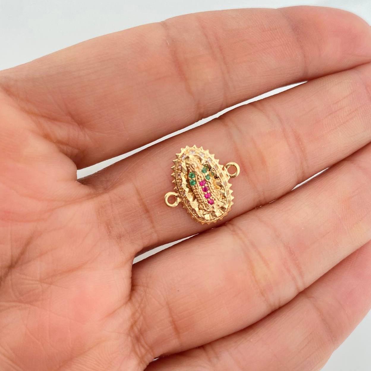 Charm Virgin Guadalupe 1.2 g / 1/2 in Yellow Gold 18K