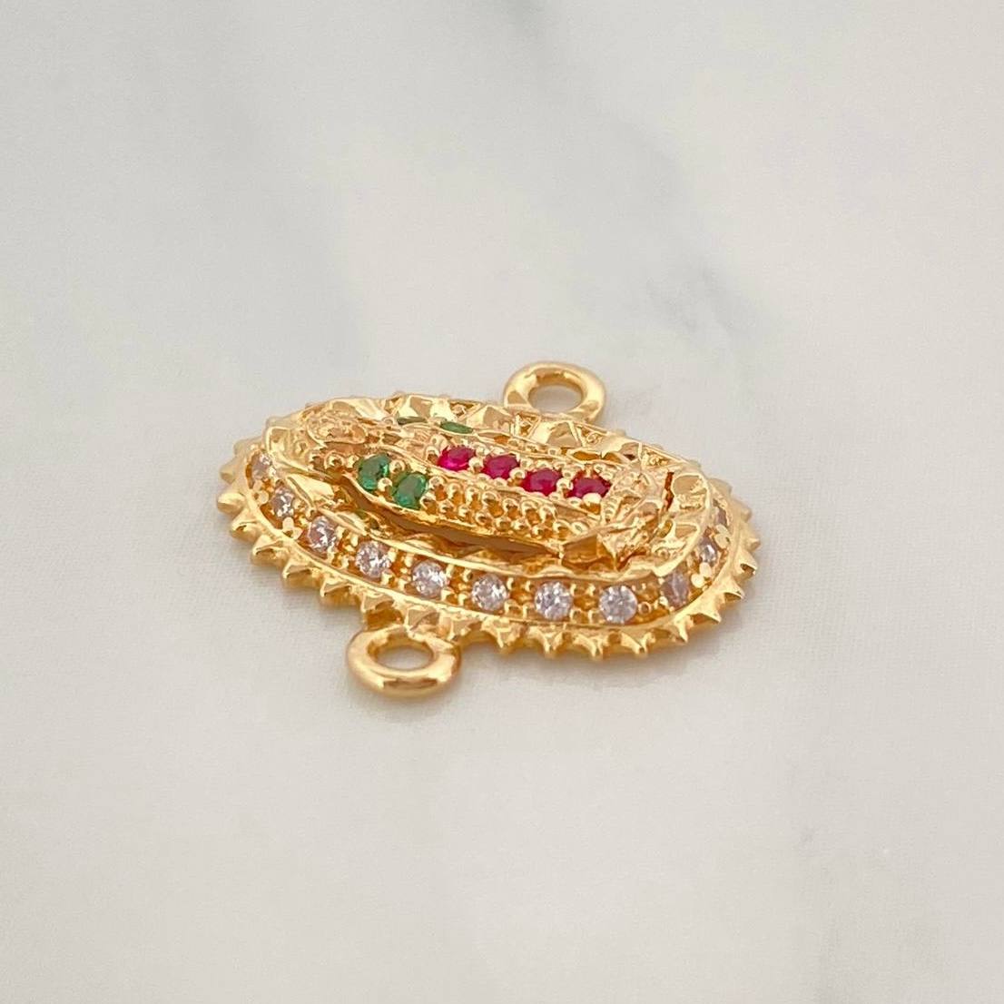 Charm Virgin Guadalupe 1.2 g / 1/2 in Yellow Gold 18K