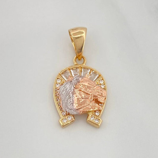 Dije Herradura Caballo 2.2 g / 3/4 in Tres Oros 18K