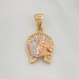 Dije Herradura Caballo 2.2 g / 3/4 in Tres Oros 18K