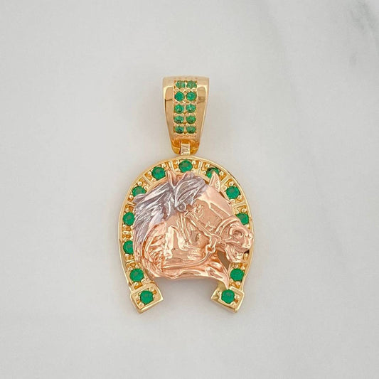 Dije Herradura Caballo 4.1 g / 1 in Tres Oros 18K