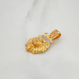 Dije León 3.55 g / 1 in Dos Oros Amarillo Blanco 18K
