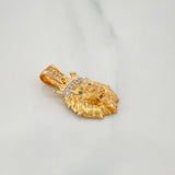 Dije León 3.55 g / 1 in Dos Oros Amarillo Blanco 18K