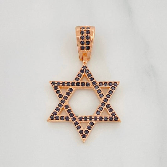 Dije Estrella De David 2.5 g / 1 1/4 in Oro Rosa 18K