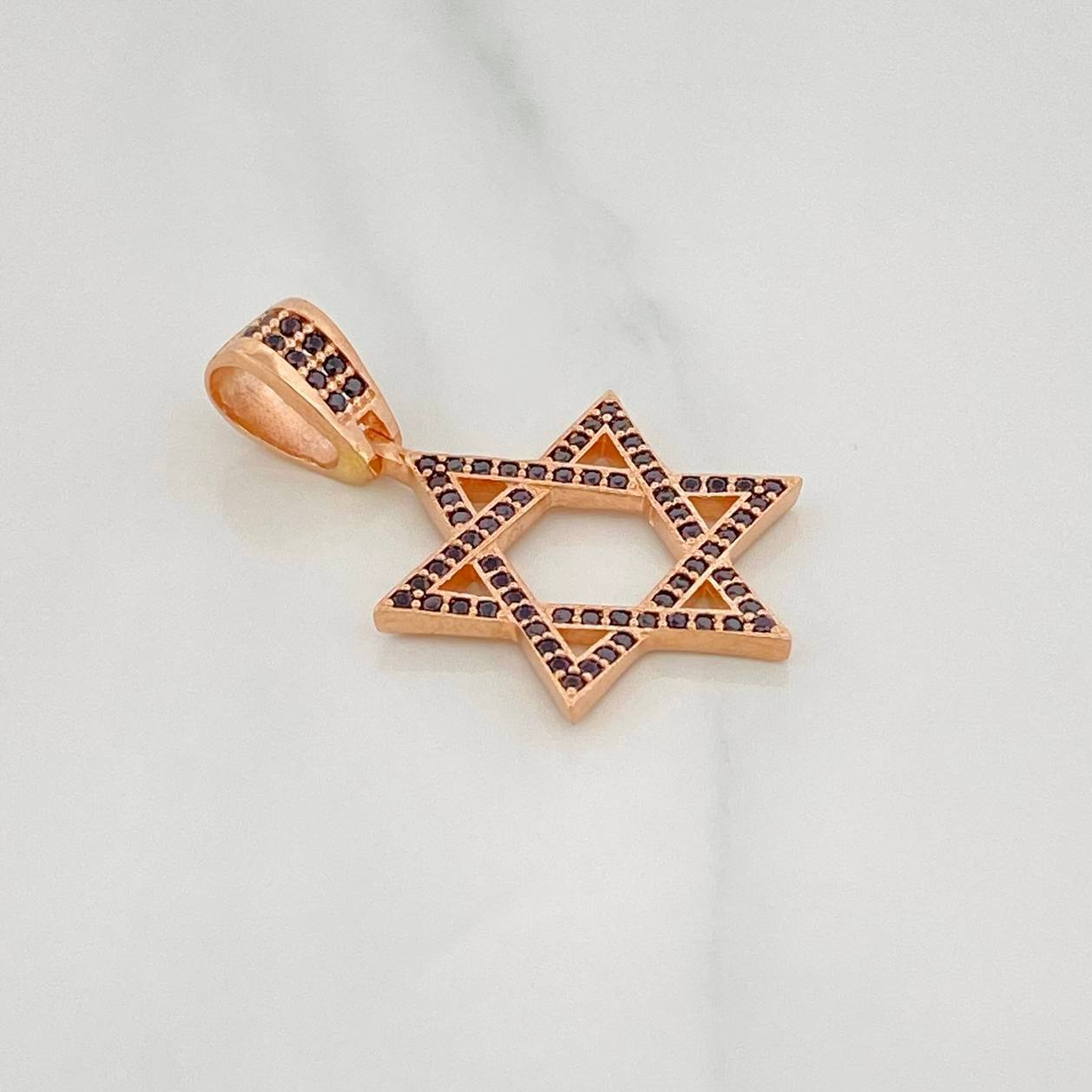 Dije Estrella De David 2.5 g / 1 1/4 in Oro Rosa 18K