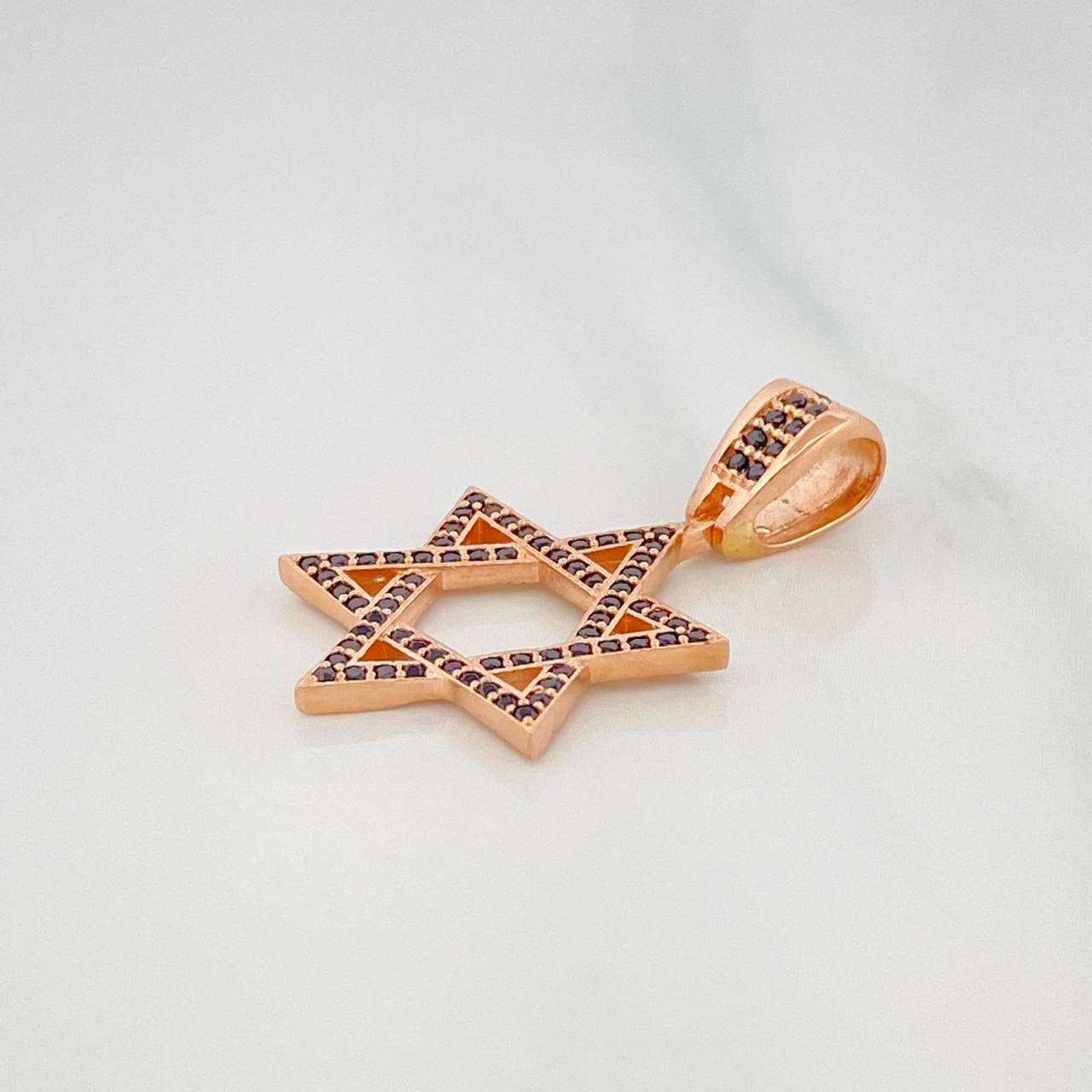 Dije Estrella De David 2.5 g / 1 1/4 in Oro Rosa 18K