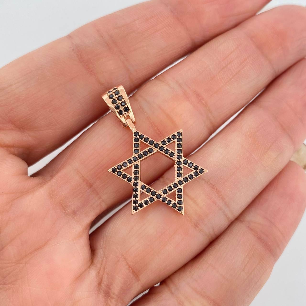 Dije Estrella De David 2.5 g / 1 1/4 in Oro Rosa 18K