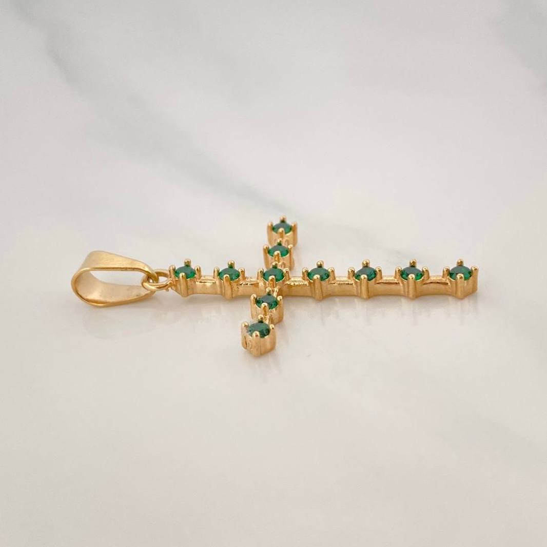 Pendant Cross 2.4 g / 1 1/2 in Yellow Gold 18K