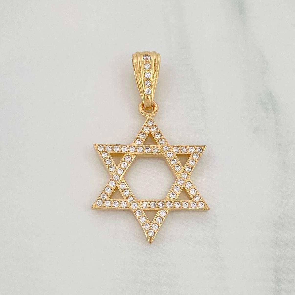 Dije Estrella De David 2.4 g / 1 1/4 in Oro Amarillo 18K