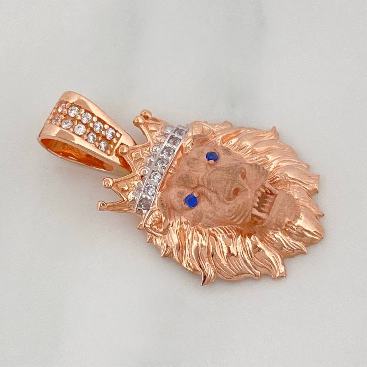 Pendant Lion 3.55 g / 1 in Two-tone White Rose Gold 18K
