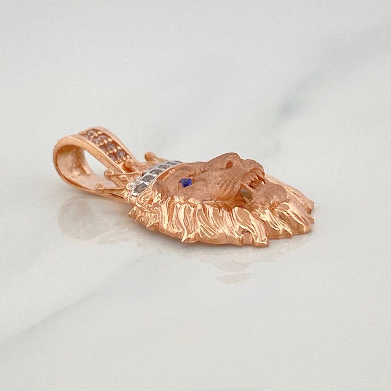 Pendant Lion 3.55 g / 1 in Two-tone White Rose Gold 18K