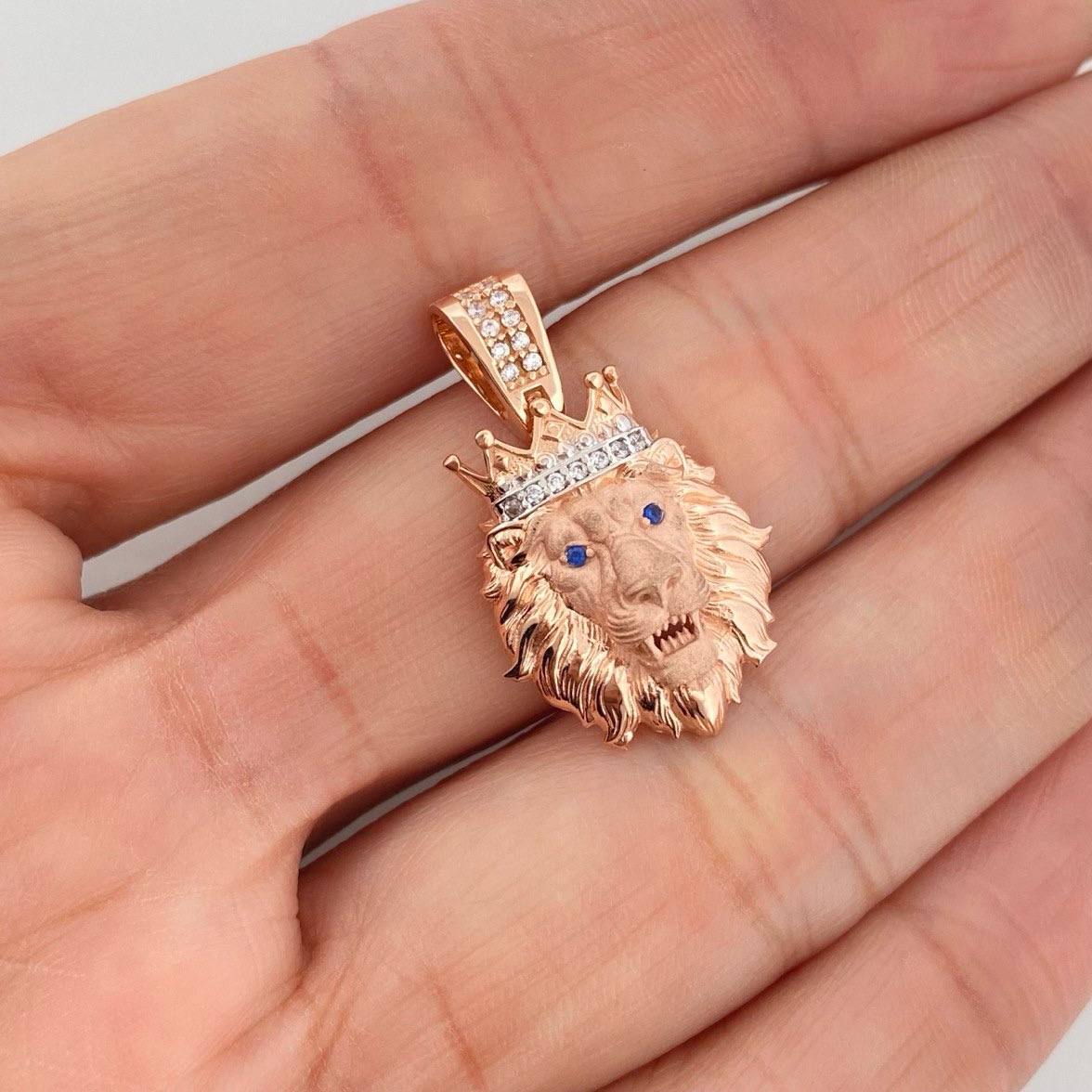 Pendant Lion 3.55 g / 1 in Two-tone White Rose Gold 18K