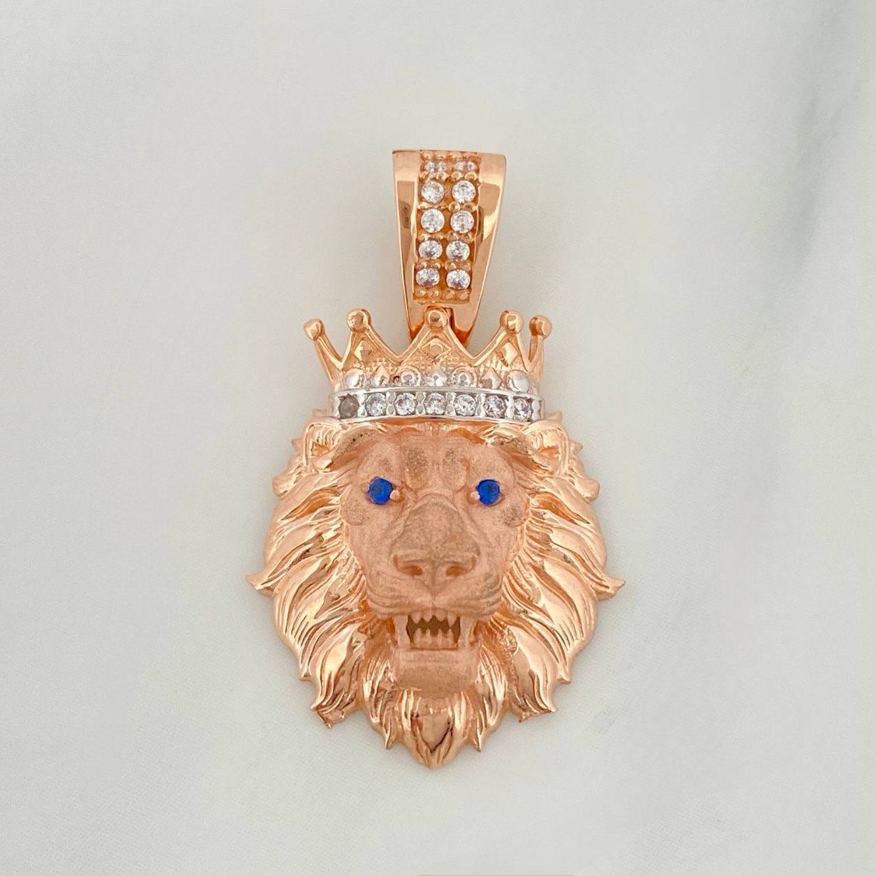 Pendant Lion 3.55 g / 1 in Two-tone White Rose Gold 18K