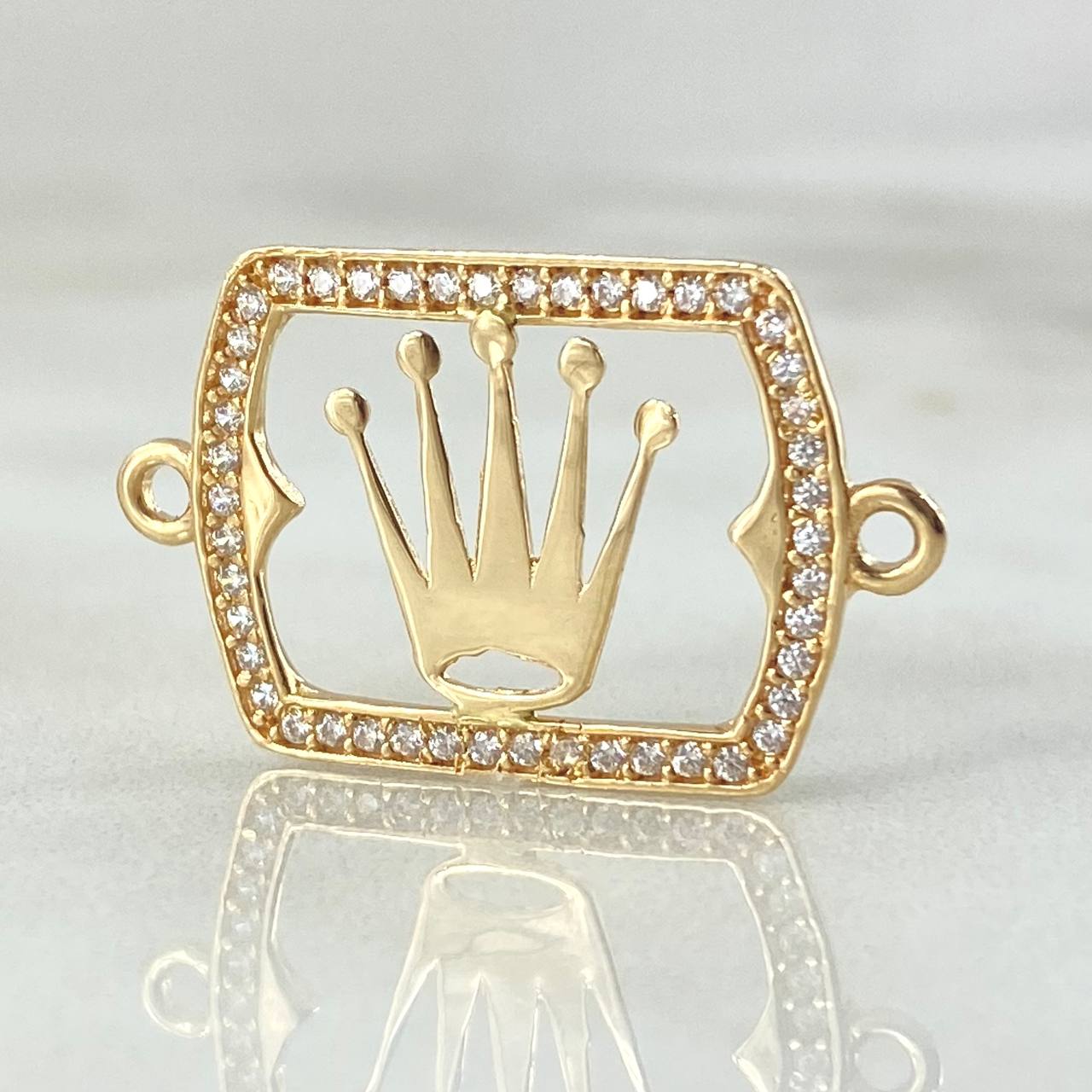 Rectangular Crown Charm 1.8gr / 2.5cm / 18K Yellow Gold ©