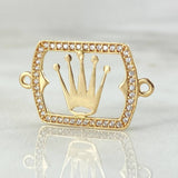 Rectangular Crown Charm 1.8gr / 2.5cm / 18K Yellow Gold ©