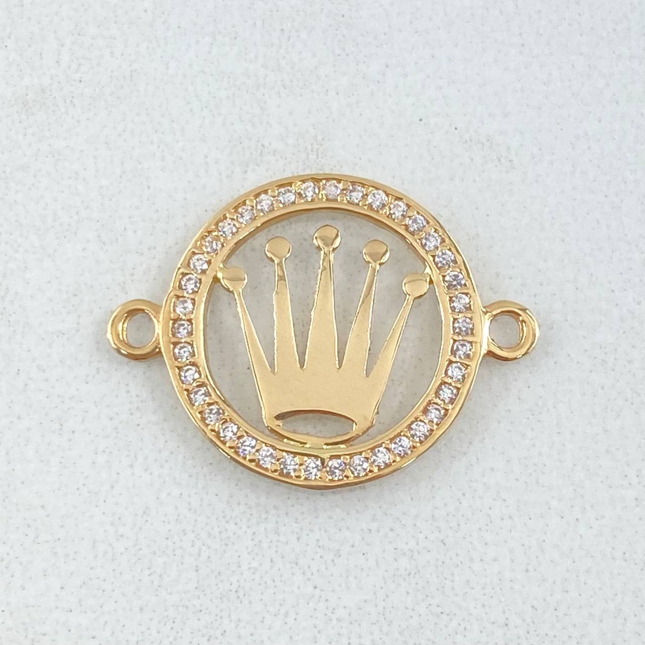 Charm Crown Plate 1.2gr / 2.2cm / 18K Yellow Gold *