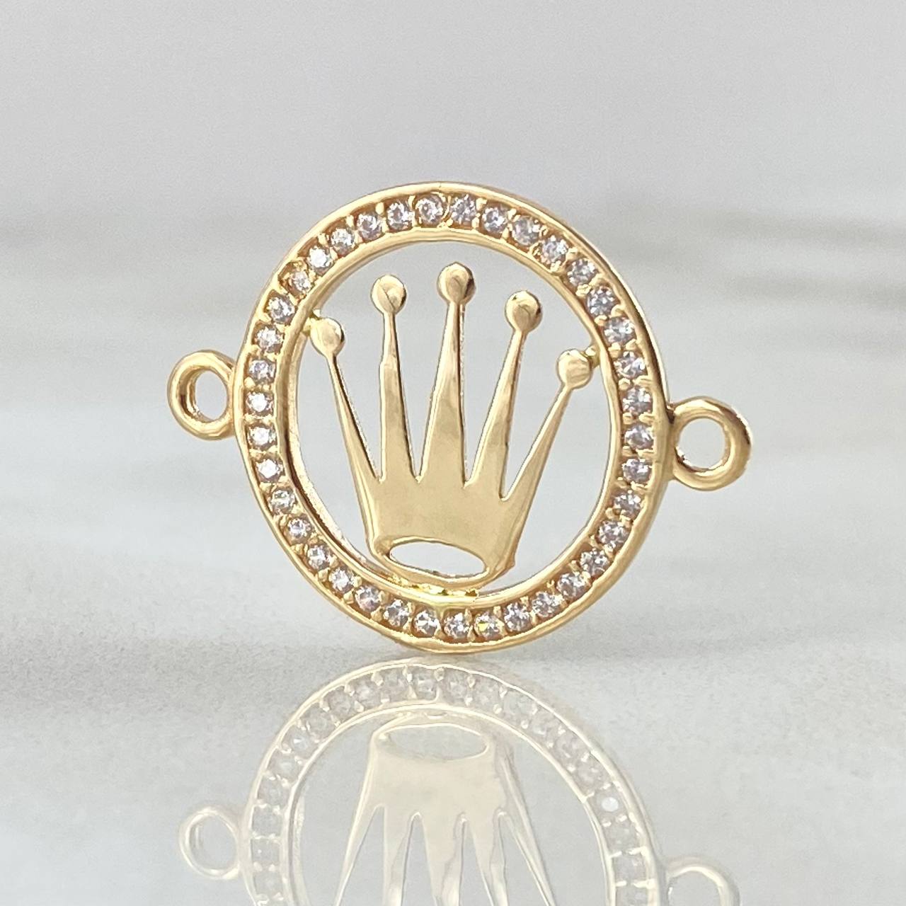 Charm Crown Plate 1.2gr / 2.2cm / 18K Yellow Gold *