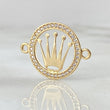 Charm Crown Plate 1.2gr / 2.2cm / 18K Yellow Gold *
