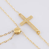 Classic Link Chain Dense Cross 2.25g / 0.8mm Yellow Gold 18K