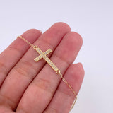 Classic Link Chain Dense Cross 2.25g / 0.8mm Yellow Gold 18K