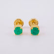 Topos Cuatro Garras Esmeraldas 57pts 1.3g / in / 4.6mm Oro Amarillo 18K