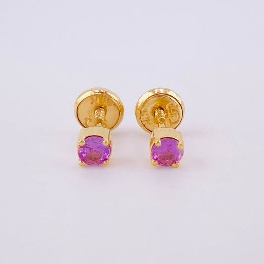 Topos Cuatro Garras Zafiro 25pts 0.95g / in / 3.45mm Oro Amarillo 18K
