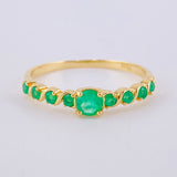 Solitaire Ring Essence Emeralds 46Pts 1.95 g / T8 Yellow Gold 18K
