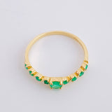 Solitaire Ring Essence Emeralds 46Pts 1.95 g / T8 Yellow Gold 18K