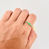 Solitaire Ring Essence Emeralds 46Pts 1.95 g / T8 Yellow Gold 18K