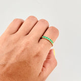 Churumbela Ring Emeralds 56Pts 2.5 g / T7 1/2 Yellow Gold 18K