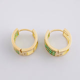 Candongas Aurora Esmeraldas 67Pts 2.8 g / 3/4 in Oro Amarillo 18K