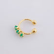Piercing Green Crown Esmeraldas 18Pts 0.6 g / 1 in Oro Amarillo 18K