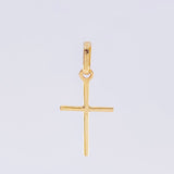 Dije Cruz Lisa 0.45 g / 3/4 in Oro Amarillo 18K