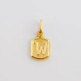 Pendant Letter W 0.35g / 1/2 in Yellow Gold 18K