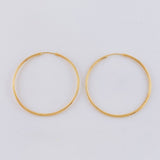 Candongas Aro Liso 4 g / 1 3/4 in Oro Amarillo 18K