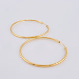 Hoop Earrings Smooth Hoop 4.1 g / 1 3/4 in 18K Yellow Gold