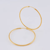 Candongas Aro Liso 4 g / 1 3/4 in Oro Amarillo 18K