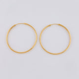 Candongas Aro Liso 3.6 g / 1 1/2 in Oro Amarillo 18K