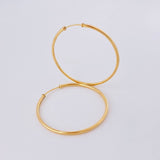 Candongas Aro Liso 3.6 g / 1 1/2 in Oro Amarillo 18K