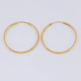 Candongas Aro Liso 2.8 g / 1 1/4 in Oro Amarillo 18K