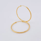 Candongas Aro Liso 2.8 g / 1 1/4 in Oro Amarillo 18K