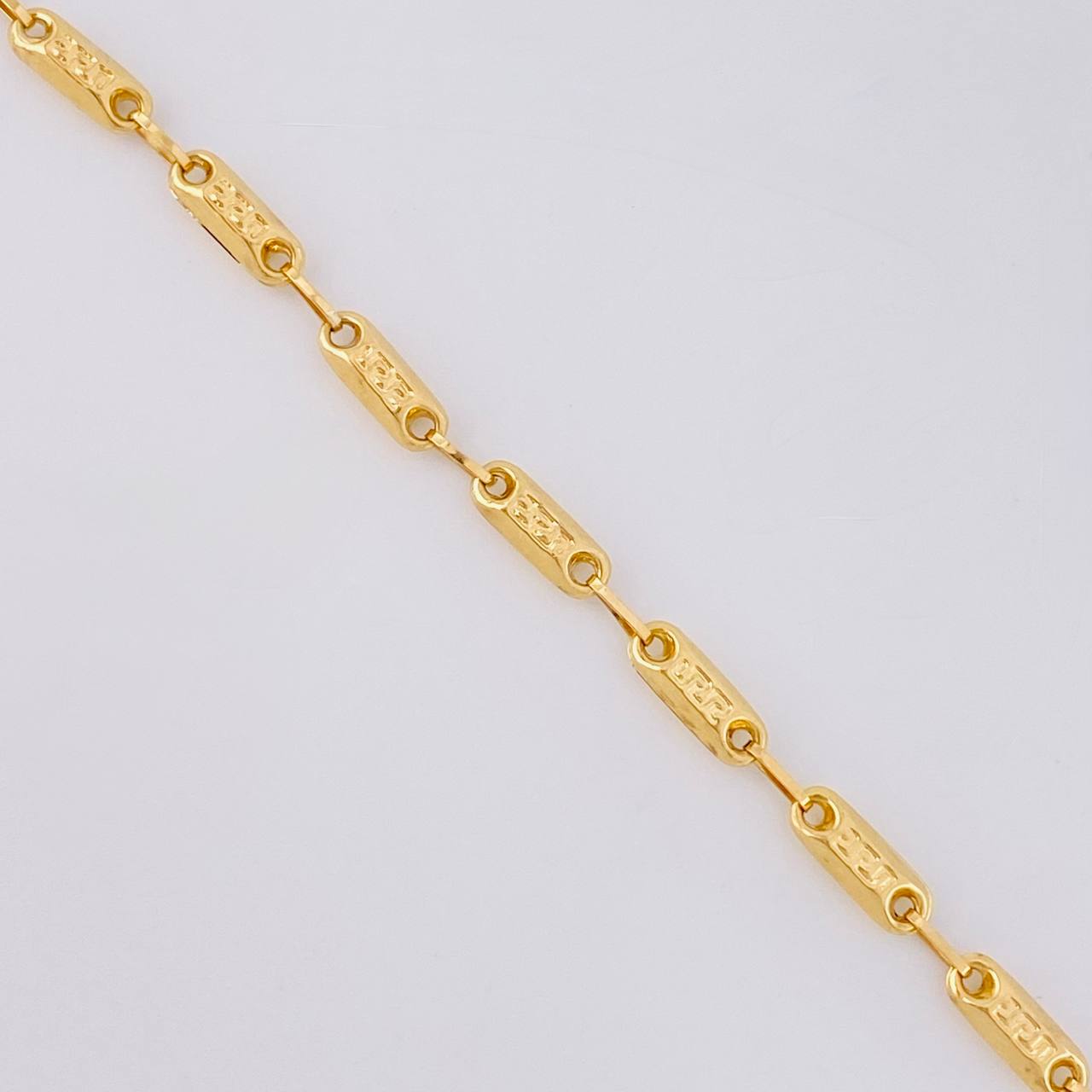 Rustic Tribal Anklet 4.2 g / 10 in / 3.6 mm 18K Yellow Gold