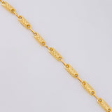 Rustic Tribal Anklet 4.2 g / 10 in / 3.6 mm 18K Yellow Gold