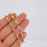 Rustic Tribal Anklet 4.2 g / 10 in / 3.6 mm 18K Yellow Gold