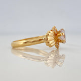 Solitaire Bow Ring 1.8 g / T6 1/4 Yellow Gold 18K