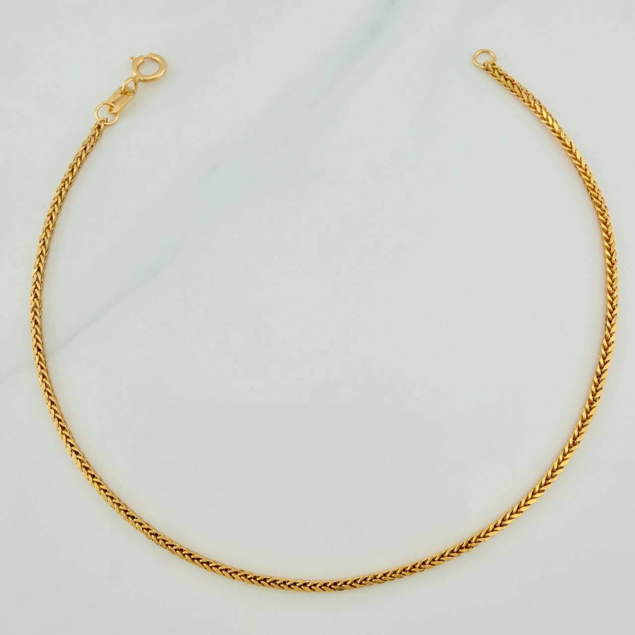 Pulso Franco 0.9gr / 7 1/2 in / 1mm Oro Amarillo +3 18K $