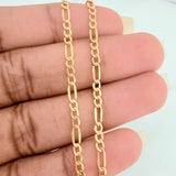 Pulso Figaro 1.15gr / 7 1/2 in / 2.3mm Oro Amarillo +1 18K $