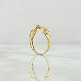 Trio Infinity Heart Ring 1.9gr / Size 6 3/4 / White Zircons 18K Yellow Gold