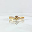 Infinity Flower Ring 2.25gr / Size 6 3/4 / White Zircons 18K Yellow Gold