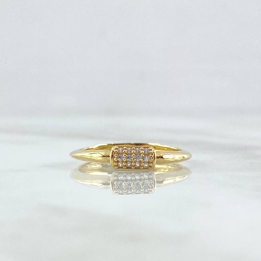 Rectangular Center Ring 1.6gr / T6 / Smooth 18K Yellow Gold